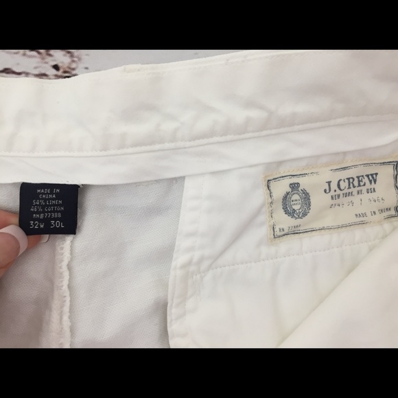 J.CREW Classic Fit Linen Cotton Pants Size 32W30L - Picture 6 of 8